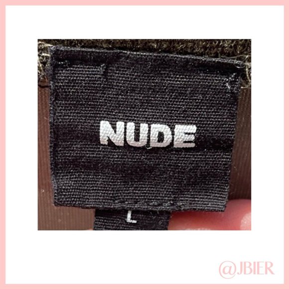 NUDE Velvet Long Sleeve Top in Olive - Picture 3 of 3